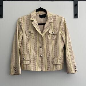 Vintage Stripped Yellow Blazer